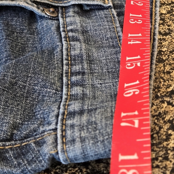 Y2k Vintage Nautica Blue Jeans Women 2 button Zip Closure size 14 - Picture 12 of 14